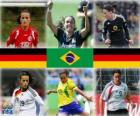 Yıl FIFA 2010 Dünya Kupası için aday (Fatmire Bajramaj, Marta Vieira da Silva, Birgit Prinz)